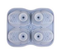 Moules en silicone en forme de hibou à 4 cavités, machine à glaçons en forme d ' oiseau en silicone de qualité alimentaire pour la fabrication de gâteaux chocolat, bonbons, gelées, desserts, fonte en