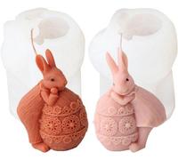 Moules en silicone en forme de lapin de Pâques, moules en forme de lapin de Pâques, moules en silicone en forme de lapin, moule à bougie en forme de lapin, moules en résine époxy, moules en silicone e