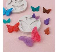 Moules en silicone en forme de papillon - Moules souples pour pâte à sucre - Moules à chocolat en forme de papillon - Bricolage - Décoration de gâteaux pour mariages