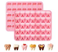 Moules en silicone en forme de pastilles, couleur rose, avec 35 cavités chacune, lot de 2
