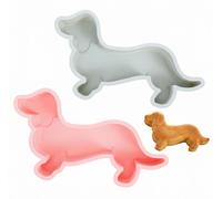 Moules en silicone en forme de teckel (2 pièces), pour gâteaux, muffins, pains, mousses et scones. 13 pouces