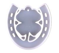 Moules en silicone en résine époxy avec trou pour colliers, pendentifs, boucles d'oreilles, crayons, artisanat, décoration, porte-clés, trèfle à 4 feuilles, moules en silicone pour boucles d'oreilles