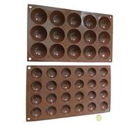 Moules en silicone, ensemble de 15 et 24, pour réaliser des demi-sphères idéales pour le chocolat, les gâteaux et les glaçons
