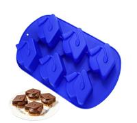 Moules en silicone graduation, décoration en silicone avec 6 cavités et Birret 3D | Forme pour fondant de remise de diplôme, école, maison, vacances, salle de ollations et glaçons