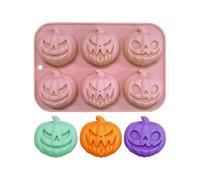 Moules en Silicone Halloween 6 Cavités Réutilisable Flexible | Moule à Bonbons Cuisine d'Horreur Pour Fête de Thanksgiving Brownies Muffins Cupcakes Chocolat Cookies