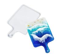 Moules en silicone motif vagues de l'océan pour planche à découper en | Moules en silicone pour résine en forme de planche d'océan, moules en silicone pour travaux manuels, moules en résine époxy