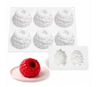 Moules en Silicone Pâtisserie Lot de 8 Cavités,Moule Framboise et mûre silicone alimentaire Moule Silicone 3D Dessert silicone alimentaire antiadhésif pour chocolat mousse glace et gâteaux