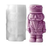 Moules en silicone pour bougies, casse-noisettes, savon en plâtre, matériau flexible réutilisable et design artistique détaillé, moule à bougie casse-noisette pour chambre, mariage, dîner, fête, art