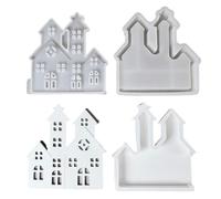 Moules en silicone pour bricolage Fondant de de plâtre réutilisable | 1 Paire de petits moules pour couler le béton et le savon étagère, plâtre, chocolat, cire, fondant, salon, fête, fête et