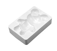 Moules en silicone pour chocolat en forme d ' ours, grand ours en peluche 3D cassable, moule à chocolat pour mousse, gâteau, dessert, pâtisserie, anniversaire, formes de Noël en silicone