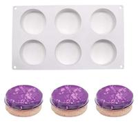 Moules en silicone pour mousse au chocolat, ensemble de 6 cylindres 3D, pour pâtisserie maison, résistants à la chaleur jusqu'à 230°C