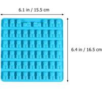 Moules en silicone pour oursons en gélatine, avec pipette, ensemble de 53 moules antiadhésifs pour chocolat et gelée, flexibles, pour la fabrication de bonbons faits maison de couleurs aléatoires
