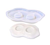Moules en silicone pour œufs au plat, deux protéines | Moule en silicone en forme d'œufs 3D pour la fabrication d'ornements, adapté pour les amateurs d'artisanat et de décoration
