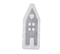 Moules en silicone réutilisables en forme de maison pour bombes de chocolat chaud, décoration de gâteaux, travaux manuels, blanc, 16,2 x 5,3 cm (B)