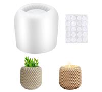 Moules en silicone | Vase 3D | Moule en silicone | Bougeoir cylindrique | Grand moule en silicone pour vase en béton | Fête des mères DIY Cylindre Moule en silicone pour décoration de la maison