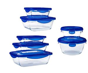 Moules multi-usages Pyrex "cook and go" verre set de 7 pièces