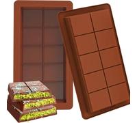 Moules pour barres de chocolat, barres en Silicone, pour faire fondre la cire, rectangulaire à dégagement facile, Durable pour les protéines et l'énergie, cadeau fait à la main 3Pcs