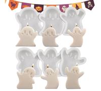 Moules Silicone Halloween 6 Pièces Moules Fantôme Réutilisables pour | moules à chocolat Halloween Pour Gâteau Chocolat Sucettes Guimauve Art Créatif Maison Cuisine Fête