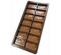Moulette en silicone pour chocolat, 19x8 cm, couleur marron, 1 pièce