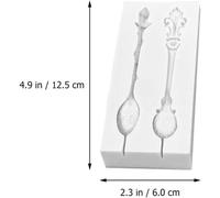 Moulette en silicone pour chocolat, avec un motif en relief précis en forme de petite cuillère, facile à nettoyer, idéale pour la pâtisserie et pour réaliser des décorations faites maison. La couleur