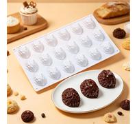 Moulette en silicone pratique avec 18 cavités en forme de noisette, idéale pour réaliser des desserts créatifs