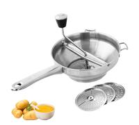 Moulin À Aliments, Moulin À Aliments Rotatif En Acier Inoxydable Avec Râpe À Tamis Et 3 Disques De Broyage | M-oulin À Fruits Et Légumes Manuel | Presse-purée Manuel, Moulin À Aliments Rotatif