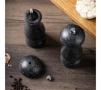 Moulin à épices ergonomique poivre sel herbes pour herbes Noir 16 cm | Moulin à épices réglable noir, moulin à poivre et sel, moulin manuel efficace avec design ergonomique pour cuisine de cuisine