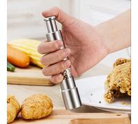 Moulin à épices manuel en acier inoxydable - Moulin à épices, poivre et gros sel de style pression avec manche ergonomique, design portable, sans alimentation/batterie nécessaire, outil de cuisine fac