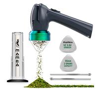 Moulin à Herbes Électrique Vert 2 Gr - Broyeur Rechargeable USB, Meule en Alliage d’Aluminium, Grinder à Épices avec Kit d’Accessoires - Charge Complète Avant Utilisation