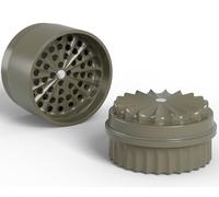 Moulin à herbes sans dents de 63 mm de diamètre - Revêtement en céramique nano pour un broyage sans adhérence - 5 pièces avec récipient de rangement intégré dans le couvercle (boue)