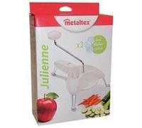 Moulin à julienne en inox - METALTEX - 3 grilles - Ustensile multi-usages - Inox - Blanc et gris - Usage domestique