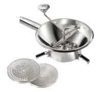 La Bonne Graine - Moulin à légumes manuel - Inox professionnel - 3 grilles pour purées, soupes, compotes - Utilisation manuelle - Facile à nettoyer