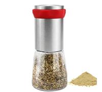 Moulin à Piment Moulin à Sel et à Poivre en Acier Inoxydable Moulin à épices Inox Broyeur à piment transparent pour piment sec, sel de mer, cumin Jiyun