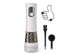 Moulin à poivre et sel électrique rechargeable automatique | Moulin à poivre avec base, affichage, éclairage LED, grande capacité, idéal pour la cuisine