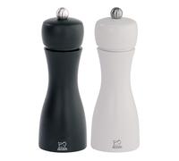 Moulin à poivre et sel en set TAHITI 15 cm, noir/blanc, bois de hêtre, Peugeot