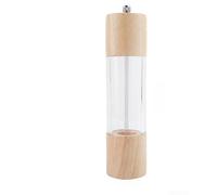 Moulin à poivre manuel en bois avec grossièreté réglable, manivelle ergonomique pour sel et assaisonnement, 22 cm