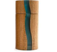 Moulin à sel - BISETTI - POSITANO - 13 cm - Acacia / Resine bleu