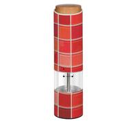Moulin à sel et poivre électrique - Joli bloc de verre coloré - Rouge