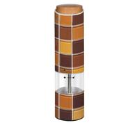Moulin à sel et poivre électrique Lovely Coffee Brown Bloc de verre graphique