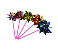Moulin À Vent Coloré, Fleur Papillon Arc-En-Ciel, 1/2/5 Pièces, Décoration De Jardin, Jouet Pour Enfants