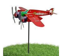 Moulin À Vent pour Le Jardin Girouette Métallique Vintage Avion | Sculpture à vent décorative d'extérieur en forme d'avion Pour Des Fêtes De Cour, Pour Le Jardin, Les Allées, Les Sentiers,