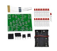 Moulin à vent rotatif drôle LED clignotante rouge kit bricolage kit avec PCB vitesse réglable pour la pratique de l'apprentissage électronique (Bricolage + boîte à piles)