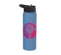 Moulin à vent vintage de ferme rétro Country Graphic Hommes Femmes Stainless Steel Insulated Water Bottle