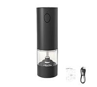 Moulin électrique à sel et poivre, rechargeable Type-C, utilisation à une main, finesse réglable, lumière LED, capacité 70 mL, coffret cadeau, moulin à épices automatique pour assaisonner
