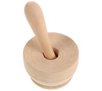 Moulin en Bois Rond pour Poivre et Graines, Broyage Précis | Bois Kaki à Prise Confortable, Finition Lisse Polie, Usage Manuel Cuisine et Laboratoire