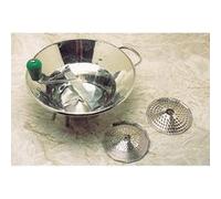 Moulin professionnel à légumes inox. Moulin N°3 étamé avec 3 grilles, diamètre 1.5 - 2.5 et 4 mm. G