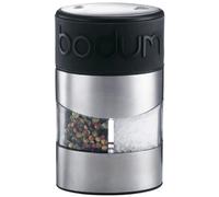 Bodum - Moulin combiné Twin 11002-01 - Manuel - Inox et noir - Mouture précise