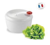 Moulinex Classic Essoreuse à salade 5L, blanche, Fabriquée en France, Compatible lave-vaisselle, Bouton stop