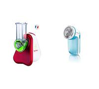 Moulinex DJ753510 Découpe Légumes Électrique Fresh Express 3 en 1 Râper Émincer Gratter Mandoline Légumes Fruits Fromage 200W + Philips GC026/00 Rasoir Anti-Bouloche/Anti-Peluche