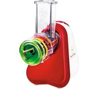 Moulinex - Fresh Express Découpe-légumes électrique 5 fonctions - Rouge | Râpe à légumes avec système Twist breveté, service direct - 5 cônes inox pour trancher, émincer, couper et râper vos aliments